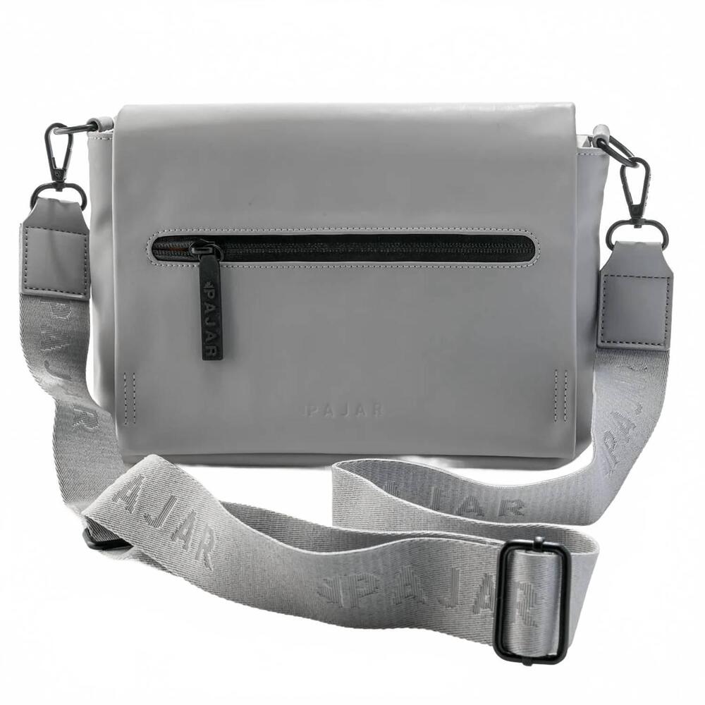 NEW PAJAR jiro flap shoulder crossbody bag in grey